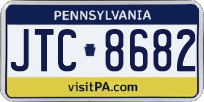 PA license plate JTC8682