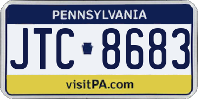 PA license plate JTC8683