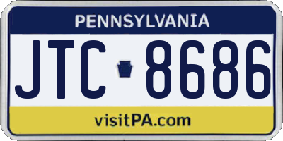 PA license plate JTC8686