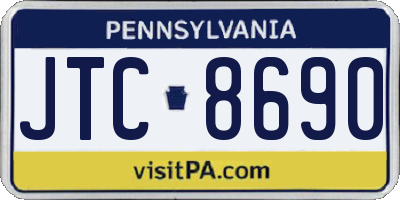 PA license plate JTC8690