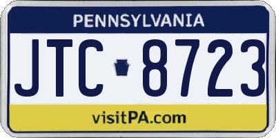 PA license plate JTC8723