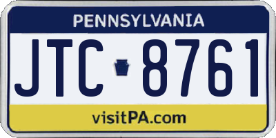 PA license plate JTC8761