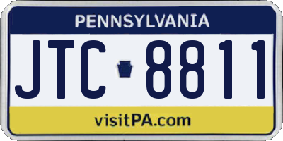 PA license plate JTC8811