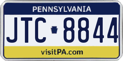 PA license plate JTC8844