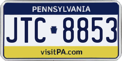PA license plate JTC8853
