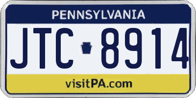PA license plate JTC8914