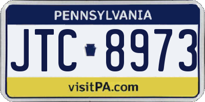 PA license plate JTC8973