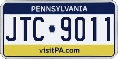 PA license plate JTC9011