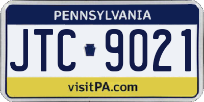 PA license plate JTC9021