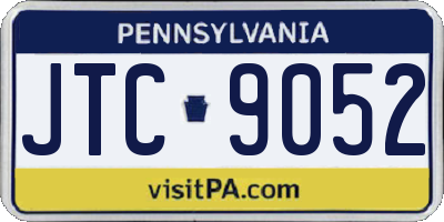 PA license plate JTC9052