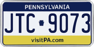 PA license plate JTC9073