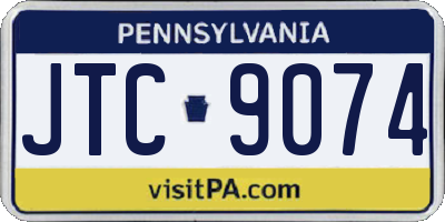 PA license plate JTC9074