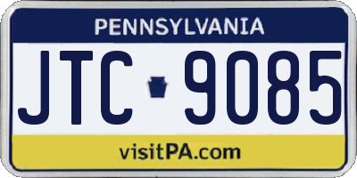 PA license plate JTC9085