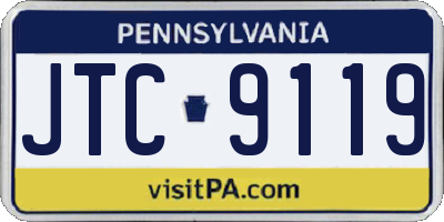 PA license plate JTC9119
