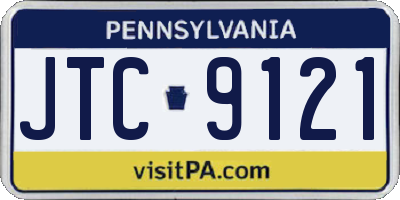 PA license plate JTC9121
