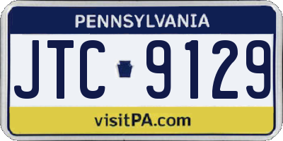 PA license plate JTC9129