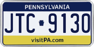 PA license plate JTC9130