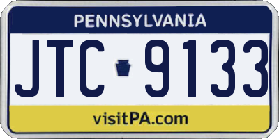 PA license plate JTC9133