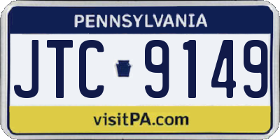 PA license plate JTC9149