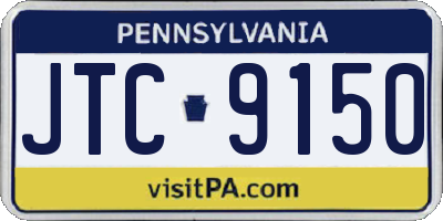 PA license plate JTC9150