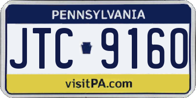PA license plate JTC9160