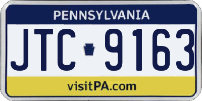 PA license plate JTC9163