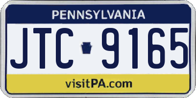 PA license plate JTC9165