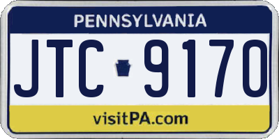 PA license plate JTC9170