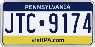 PA license plate JTC9174
