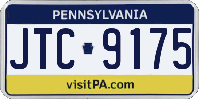 PA license plate JTC9175