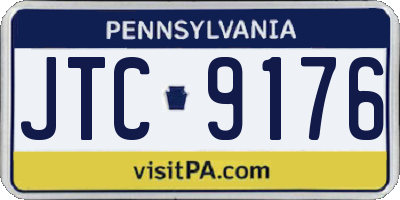 PA license plate JTC9176