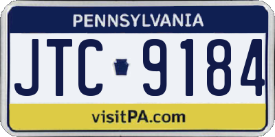 PA license plate JTC9184