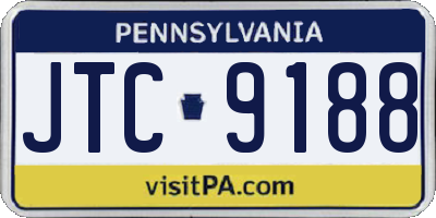 PA license plate JTC9188