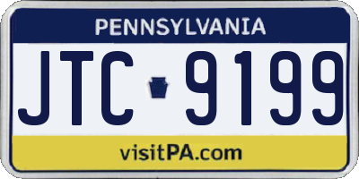PA license plate JTC9199
