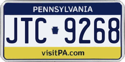 PA license plate JTC9268
