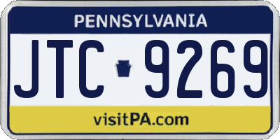 PA license plate JTC9269