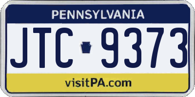 PA license plate JTC9373