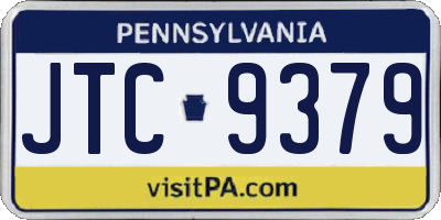 PA license plate JTC9379