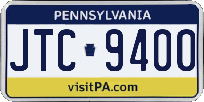 PA license plate JTC9400