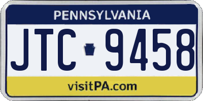 PA license plate JTC9458