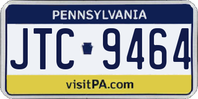 PA license plate JTC9464