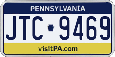 PA license plate JTC9469