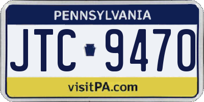 PA license plate JTC9470