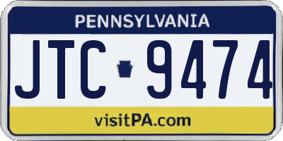 PA license plate JTC9474