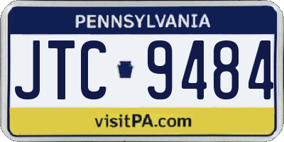 PA license plate JTC9484