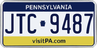 PA license plate JTC9487