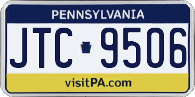 PA license plate JTC9506