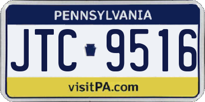 PA license plate JTC9516