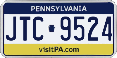 PA license plate JTC9524