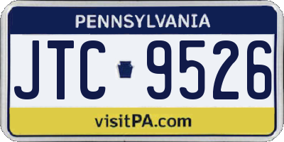 PA license plate JTC9526